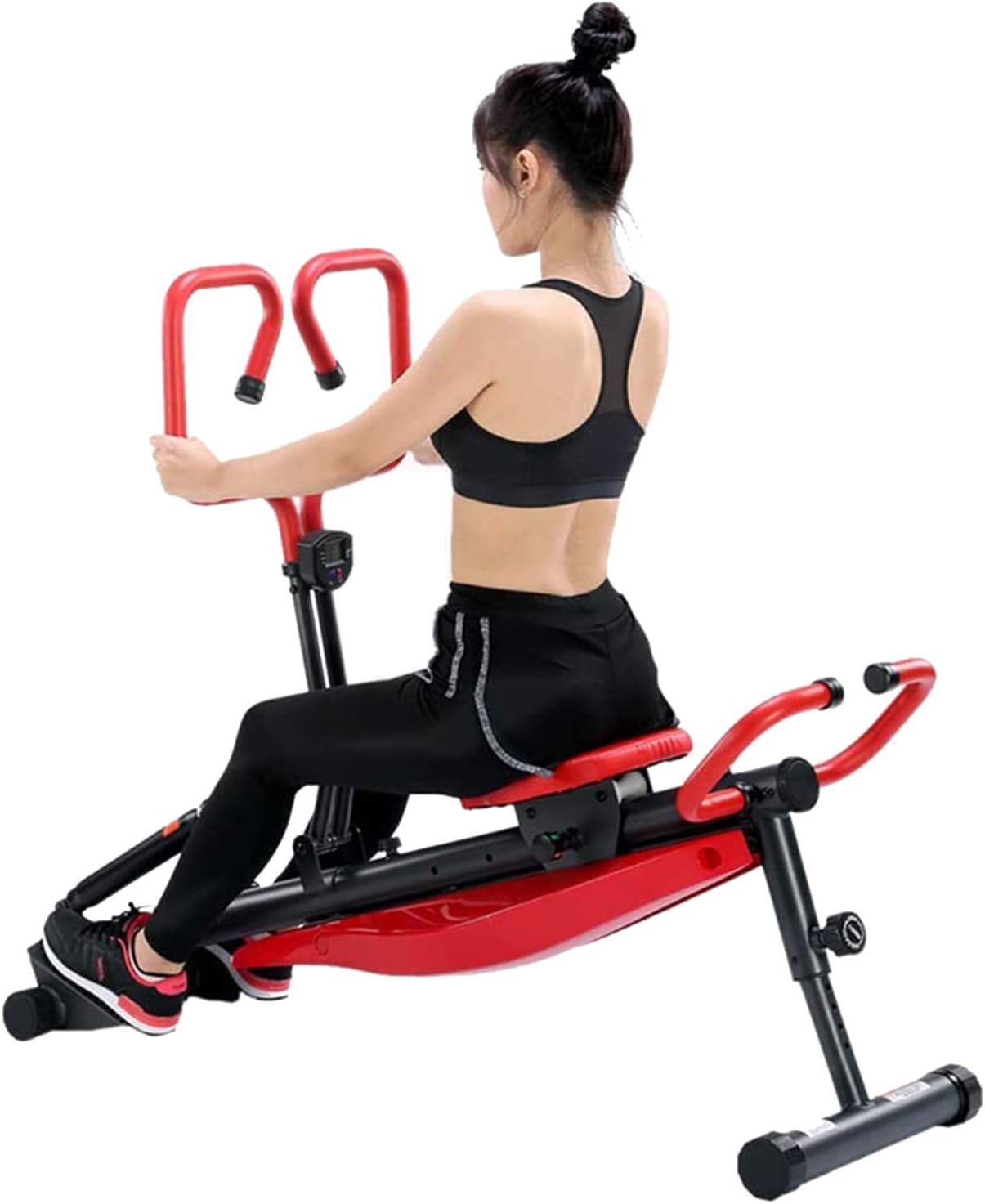 Adjustable Resistance Seated Rowing Machine, MultiFunction Foldable