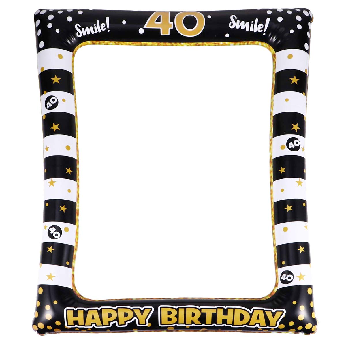 PRETYZOOM Inflatable Photo Frame 40th Number Selfie Picture Frame Photo Booth Prop For 40th Birthday Wedding Bridal Baby Shower Christmas Party Decor