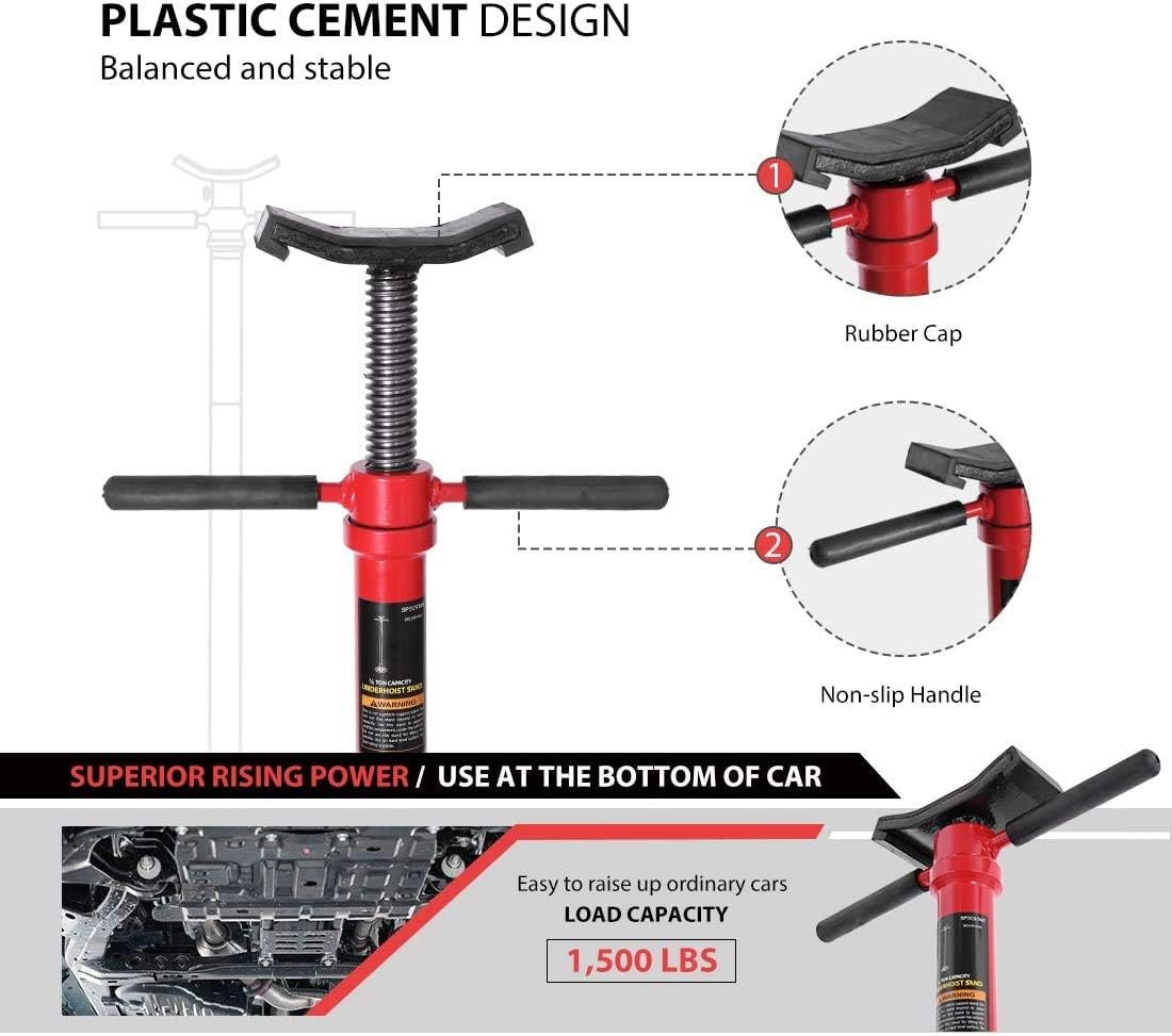SPECSTAR Steel Underhoist Support Lift Jack Stand with 12 Inch Diameter Base 3/4 Ton Capacity: Automotive