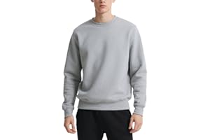 TUVEKE Men's Sweatshirts Soft Long Sleeve Crewneck Sweatshirt Lightweigt Fleece Sweat Shirt Breathable Pullover Sweater S-3XL