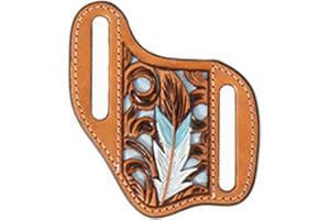 Nocona Belt Co. Filigree Feather Knife Sheath, Tan