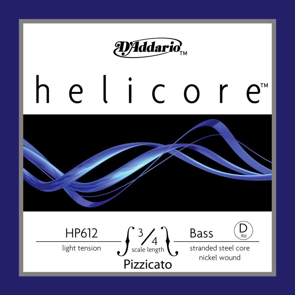 D'Addario Helicore 3/4 Scale Light Tension Pizzicato Bass Single D String