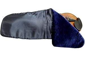 SKY Premium Hand Made Satin Fabric Violin Blanket for 4/4 Full Size Violin Elegant Blue
