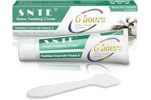 SNTE Numbing Cream for Tattoos Extra Strength (60ml/2.12floz), Lasts Over 6 Hours Maximum Strength Painless Tattoo Numbing Cream, Best Formula for Tattoos, Effective Promotes Healing Tattoo Numbing Cream
