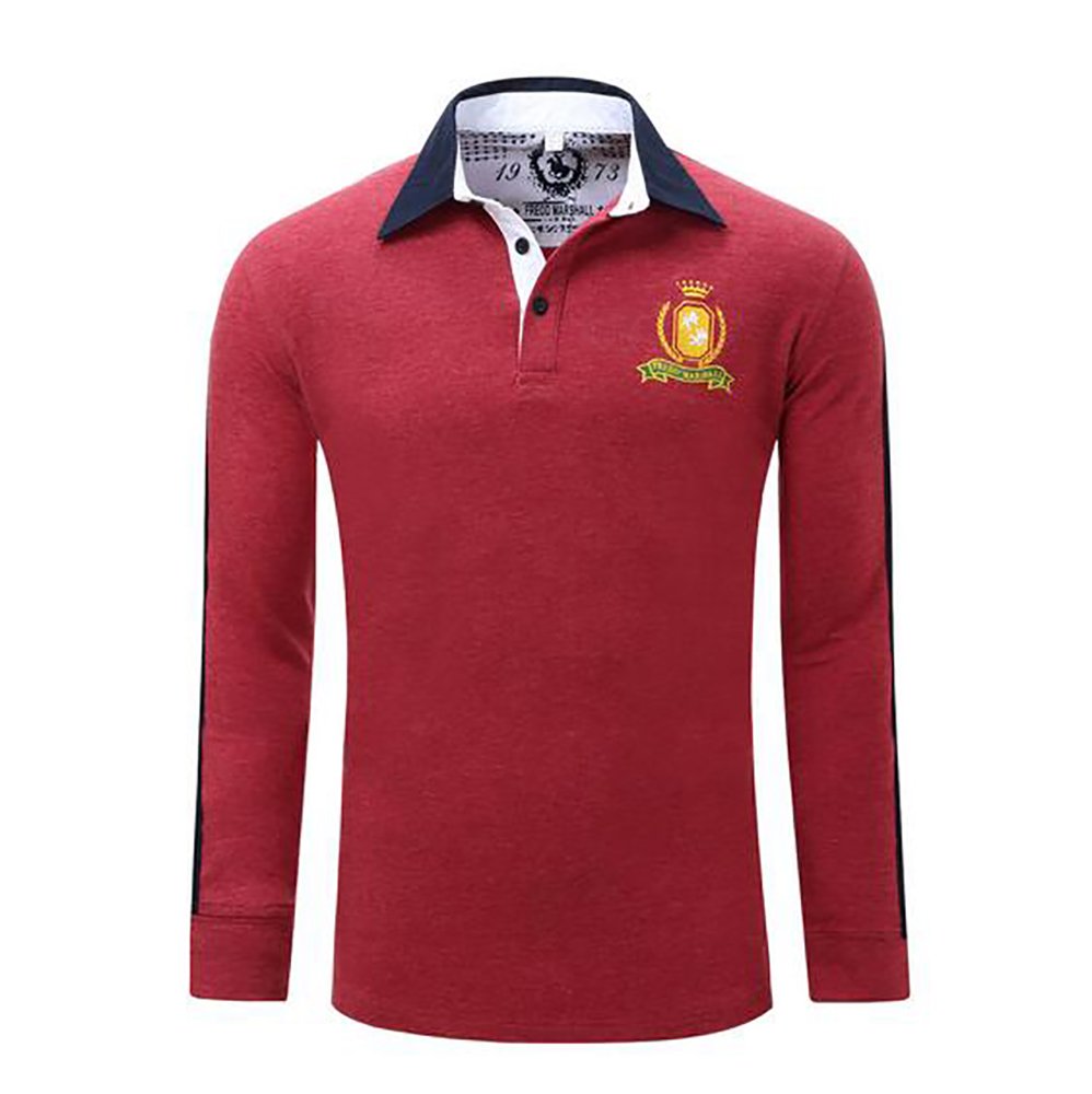 Mens Long Sleeve golf Shirt Knit Polo Shirt Top Spring warm