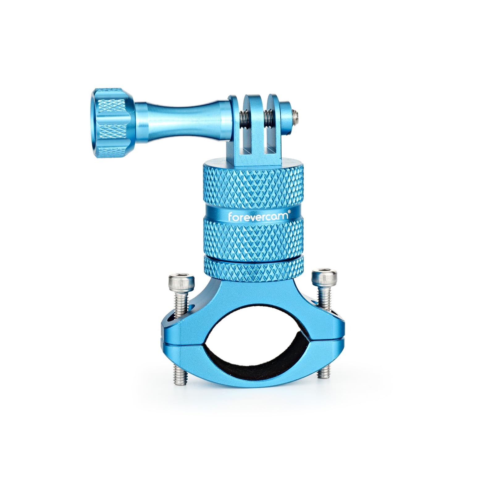 Forevercam Aluminum Bike Bicycle Mountain Motorcycle Handleba Mount Clip Compatible for GoPro Hero 13 12 11 10 9 8 DJI Insta 360 AKASO Action Cameras.