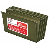 Staples Hanging File Folders, Legal Size, 1/5-Cut Tabs, Green, 50/Pack | Reinforced top for durability; organizes documents in standard-size drawers.