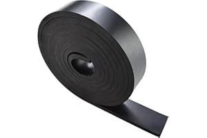 TEKDOE 3/8 Inch Thick Neoprene Rubber Strips and Heavy-Duty Solid Rubber Rolls, Sheet for DIY Gasket, Warehouse, Pads, Seals, Weather Stripping, Flooring (2 Inch Wide, 12 Feet Long)