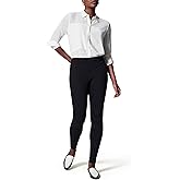 SPANX Jean-Ish Ankle Leggings - Stylish Everyday Leggings - Classic Jean Look - Hidden Core Shaping - Comfortable Denim Alternative - Black - Petite, 24.5 Inch Inseam - Small