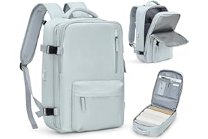 WONHOX Carry on Travel Laptop Backpack for Women Men, Flight Approved,Backpack for Women, Travel Bag Hiking Outdoor Sports Rucksack Casual Daypack Backpack, Blue Simple