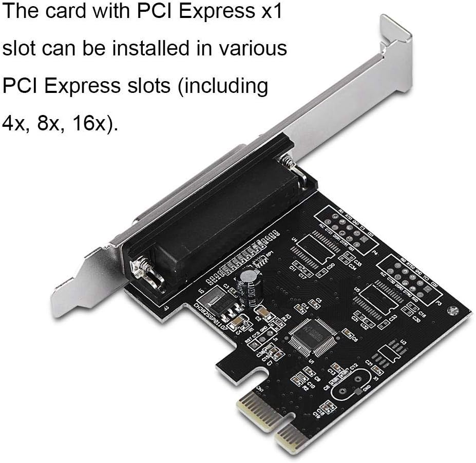 ASHATA PCIE Parallel Port Card,PCIE to Parallel Port Card Print Port LPT PCI-E LPT Printer Card Adapter DB25,PCI to DB25 LPT Parallel Port Expansion Card for Windows MAC and Linux - Image 5