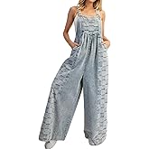 MYBFYABO Womens Christmas Plaid Bibs Overalls Casual Loose Sleeveless Adjustable Straps Patchwork Wide Leg Pants Jumpsuit