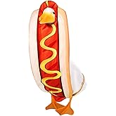 JcHrmers Hot Dog Goose Outfits Hotdog Porch Goose Clothes, Fits 23" Cement Plastic Goose Statue for Outdoor Garden Yard Patio Art Decoration