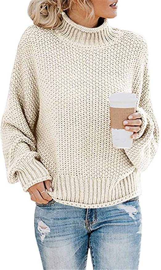 Huha Women New Knitted Sweater Ladies Long Sleeve Pullover Jumper Tops