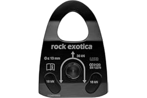Rock Exotica Machined Rescue Pulley Single Black P22-B