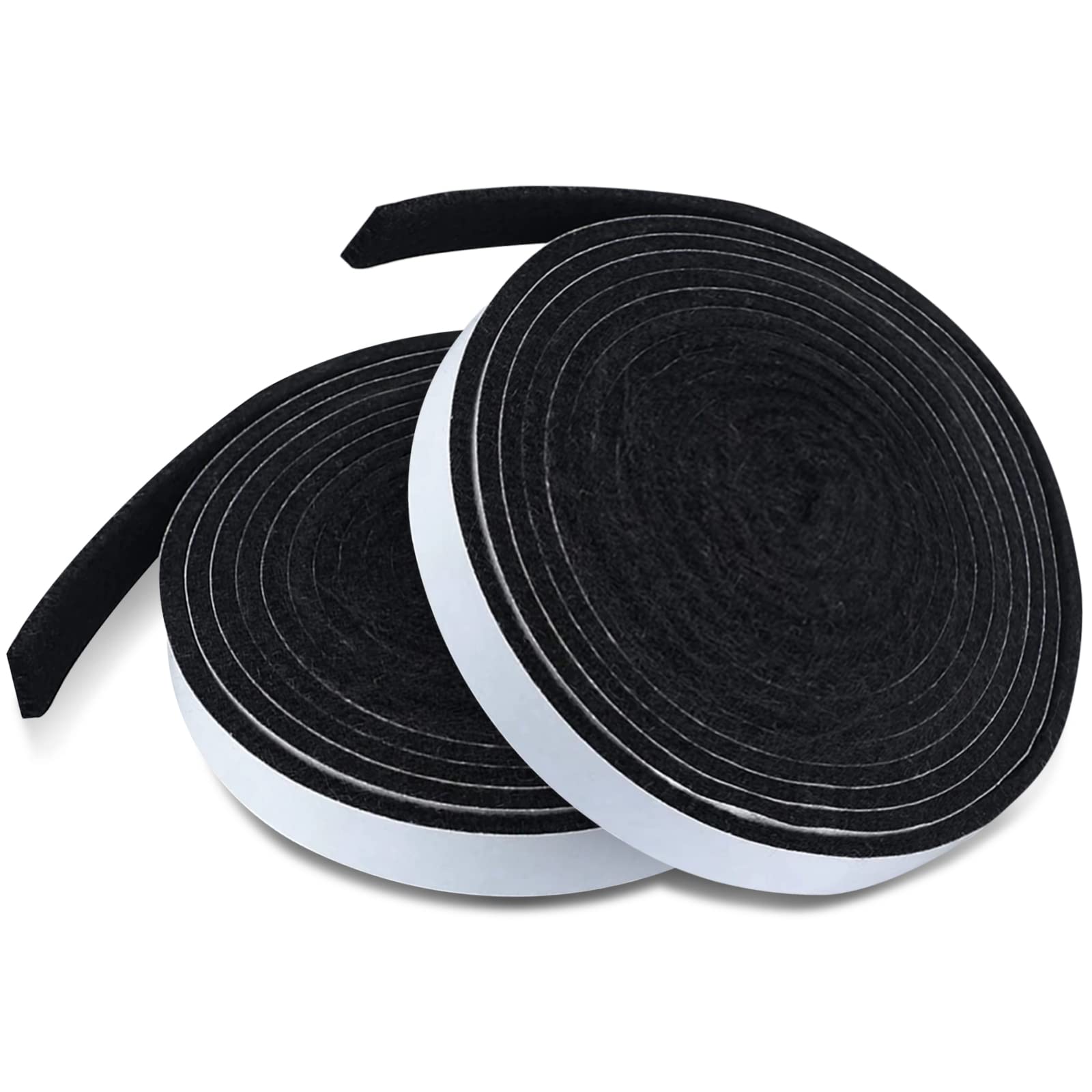 Carkio Smoker Gasket Fireproof Tape, Smoker Gasket Seals, High Temp Grill Gasket Self Stick Felt,2Pack 3/4" x 1/8" 12Feet Grill Gasket Seal Tape, Smoker Grill Tape for Smokers BBQ Lid