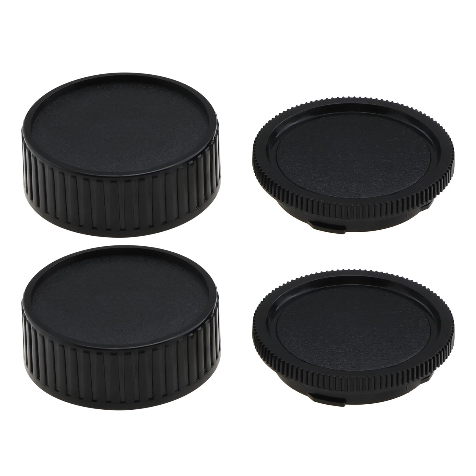 Create idea 2 Sets Body Cap Lens Rear Cover Cap Replacement Kits Compatible with Leica M-Mount Lens Cameras Protective Dust Covers Caps Black