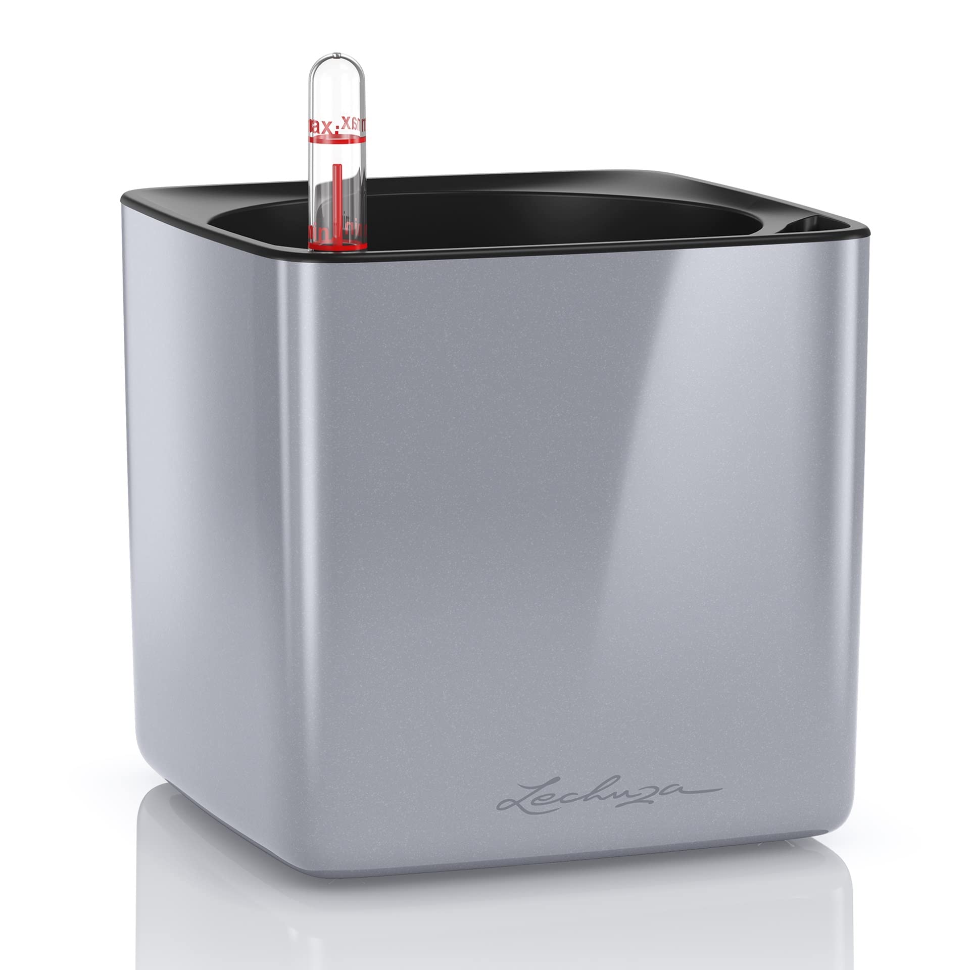 Lechuza Glossy 14 Quality Plant Cube Stick Irrigation System, Titanium dust high Gloss — image 1