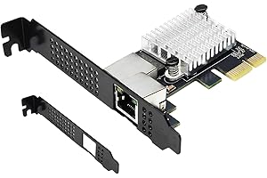 10G PCIe Network Card with Single Port PCIe 4.0 X1 RJ45,10 Gigabit Ethernet Adapter with Realtek8127(PXE) Multi-Gigabit Netwo