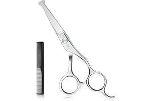 6.1 inch Kids Hair Cutting Scissors Safety Rounded Tips Haircut Scissors, K KaCaKaCa Professional Safe Hair Cutting Shears for Baby, Toddler, Children, Women and Men, Barber, Salon and Home Use