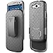 Galaxy S3 Case w/[Tempered Glass Screen Protector] NageBee Belt Clip Shell Holster Ultra Slim Shock Proof Kickstand Combo Rugged Case Compatible Samsung Galaxy S3 (S III I9300 GS3 All Carriers) -Black