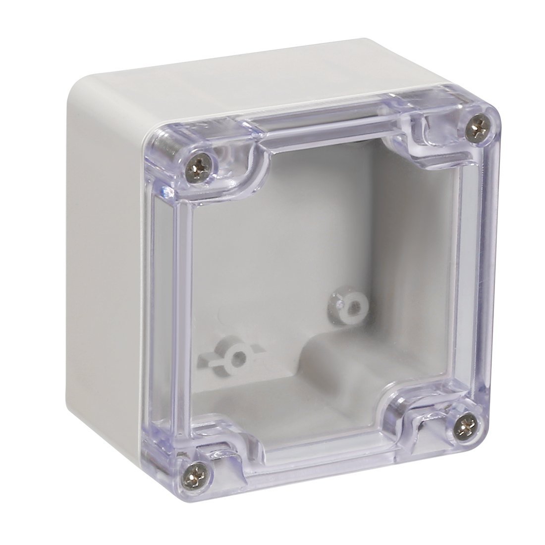 Sourcingmap 83x81x56mm/3.27x3.19x2.2inch Wateproof Electronic ABS Plastic DIY Junction Project Box Enclosure Case Outdoor/Indoor with Clear Cover