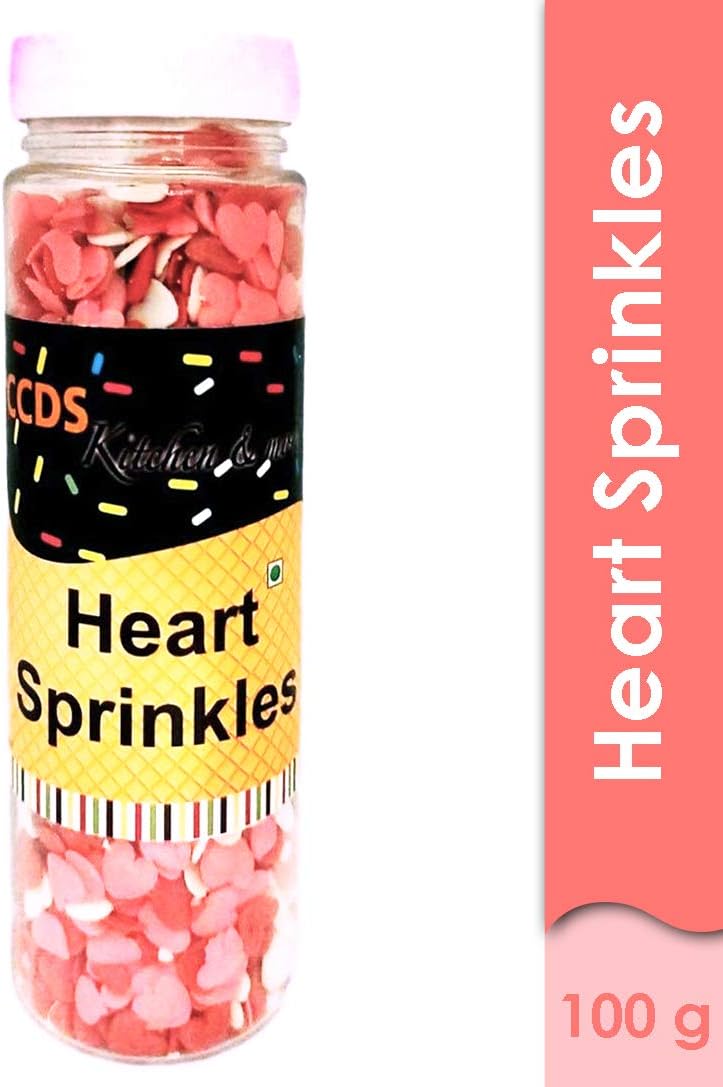 CCDS Heart Cake Decoration Sprinkles 100g