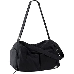 MIER Small Gym Bag for Women with Shoe Compartment and Wet Pocket 19L Black | Versatile Duffle Bag Multi Pockets, Lightweight