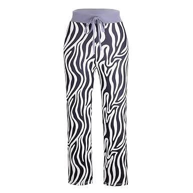 Amasells Fashion Pantalones De Mujer Con Estampado De Cebra
