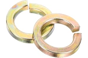 uxcell 3/8" Split Lock Washer, 20Pcs Carbon Steel Spring Lock Washers Metal Split Ring Washer for Screw Bolts Machinery Zinc 