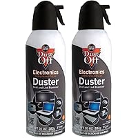 Dust-Off Lot de 2 dépoussiéreurs à gaz à air comprimé 283,5 g XL bilingue (anglais/français), fabriqué en Amérique du Nord, s