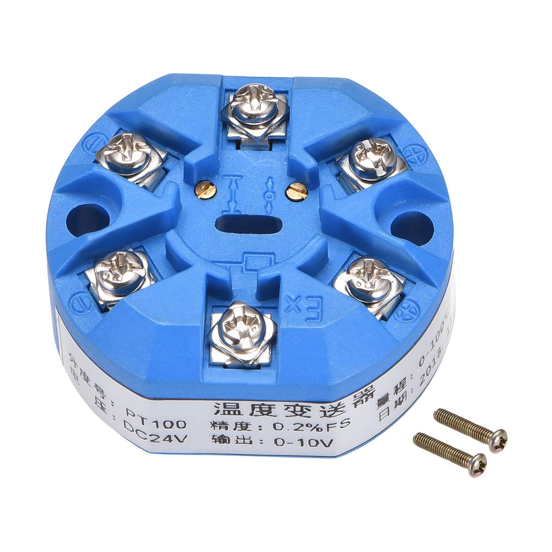sourcingmap PT100 Temperature Sensor Transmitter 24V DC 0-10V 0℃ to 100℃