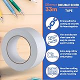 Gocableties Clear Double Sided Tape 50mm x 33m Strong Adhesive Craft Photo view 5