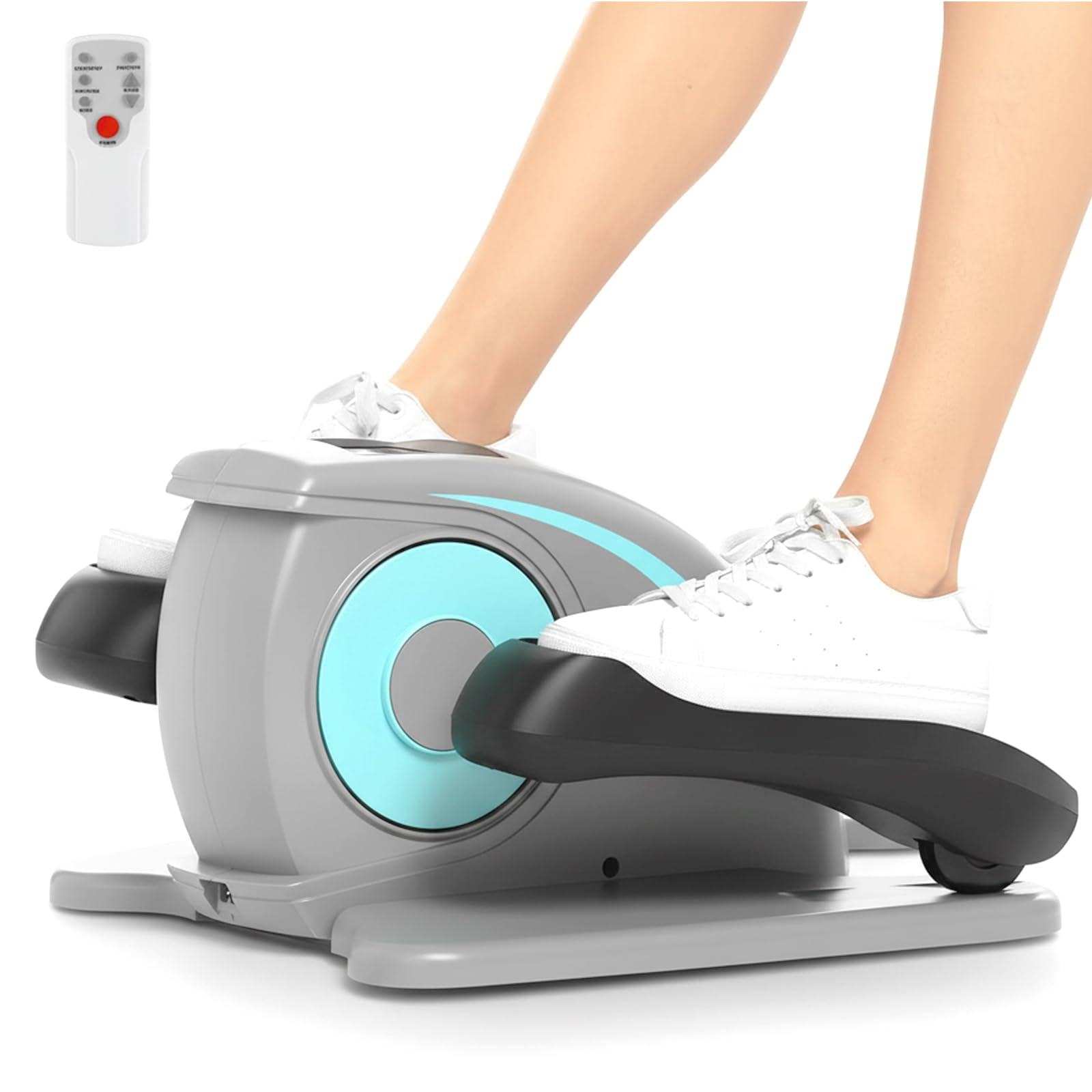 Photo 1 of ANCHEER Under Desk Elliptical Machine - Quiet Pedal Exerciser for Seniors, Office & Home, Low-Impact Seated Leg Workout Equipment, Smart LCD Display, Remote Control(Gray).