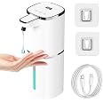OHIFAST Automatic Liquid Soap Dispenser Touchless, USB Rechargeable Smart Hand Soap Dispenser, 9-Level Adjustable, Physical B