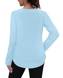 Womens Workout Tops Long Sleeve Swim Shirt Rash
