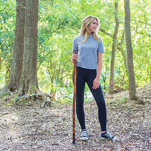 RMS Natural Wood Walking Stick 48 Inch Handcrafted Wooden Hiking