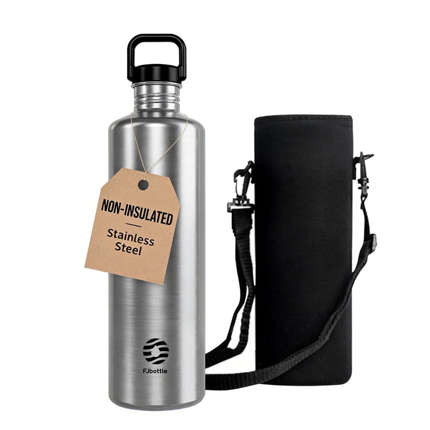 Healter 2 litre Water Bottle Stainless Steel | Single Wall Uninsulated Canteen | Eco Reusable Bottle | Plastic Free and Leakproof Metal Water Bottle for Camping and Outdoor Sports(Silver)