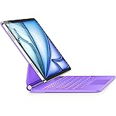 Keyboard Case for iPad Air 13 inch (M3 2025/M2, 2024),iPad Pro 12.9 inch (3/4/5/6th Gen)，Magic-Style Magnetic – Floating Cantilever Stand – Backlit Keyboard Case with Multi-Touch Trackpad (Purple)