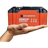 ECO-WORTHY Portable 12V 20Ah Lithium Iron Phosphate DEEP Cycle Battery with BT 5.1, Built-in BMS with Low Temp Cutoff, Perfec