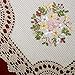 Grelucgo Handmade Crochet Cotton Lace Table Runner Dresser Scarf, Ribbon Embroidery, Rectangle16x70 Inches