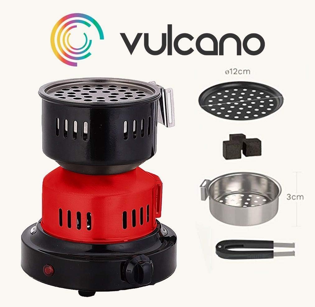 VULCANO Electric Coal Charcoal Starter for Hookah, Shisha, Nargila & BBQ - Smart Heat Control - Detachable Handle - Tea and Coffee Boiler. : Garden & Outdoor