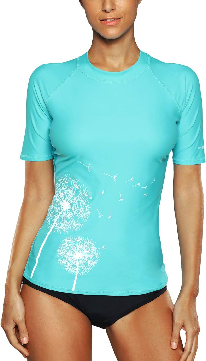 Vegatos Women Short Sleeve Rash Guard UPF 50+ Rashguard Athletic Swimwear Top