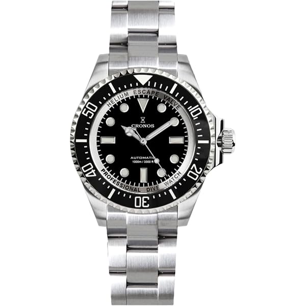 Cronos L6009 Orologio Subacqueo Automatico Uomo 2000m: Acciaio 316L, Vetro Zaffiro, Movimento NH35A, Quadrante Blu Sunray - 3