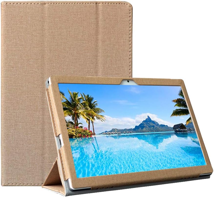YGoal Case For AOYODKG A38, Premium PU leather Stand with Multi-angle Business Folio Case Cover For AOYODKG 10 Inch A38, Gold