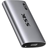 SSK 2TB SSD External Hard Drive, Portable SSD Up to 550MB/s Fast Solid State Drives, External Drive USB 3.2 Gen2 SSD for iPhone 15/Pro, Windows, Mac, Android with LED Light, Trim, Smart Supported