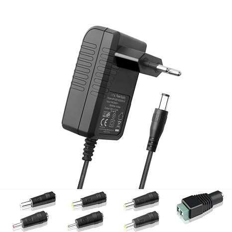 HKY 12V 24W DC Universal AC Adapter Transformator Netzteil Ladegerät für FritzBox, Speedport, Wlan-Routern, Externe Festplatt