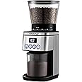 Conical Burr Coffee Grinder 30 Precise, Coffee Grinder with LED Screen & Anti-static Device, Adjustable Burr Grinder for 1-12 Cups or 1-40 Seconds