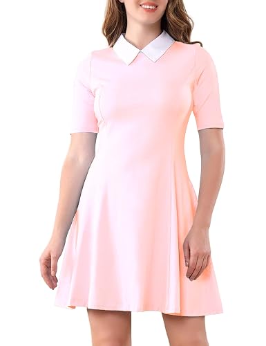 slim fit dress slacks Peter Pan Collar Fit & Flare Button Coat Ivory / Xs