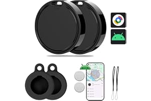GLOBELEC Android Tracker Tags,Bluetooth Tracker for Android-2Pack Works with Google Find Hub,Smart Tracker Tags Finder and Item Locator Item Finder for Keys,Wallet,Luggage,Pets